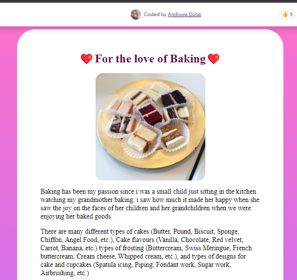 Baking Project Preview